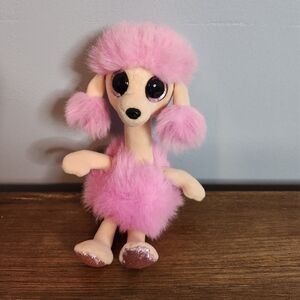 2021 TY Beanie Boos 9" Camilla Pink Poodle Dog Stuffed Animal Pink/Cream